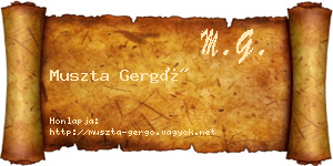 Muszta Gergő névjegykártya